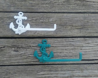 Anchor bath tissue holder, anchor hand towel holder, nautical kitchen decor, nautical bathroom, anchor bathroom decor, beach decor
