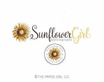 Sunflower logo | Etsy