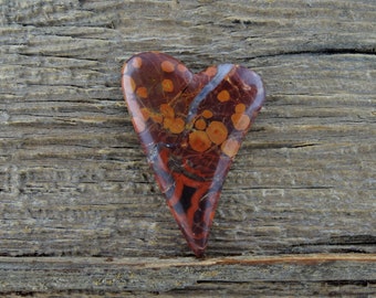 Morgan HIll Poppy Jasper Heart Cabochon