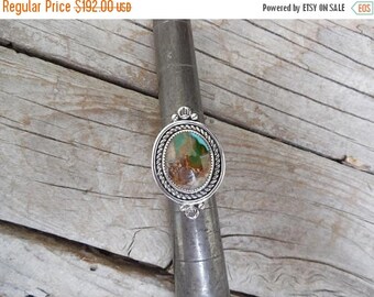 ON SALE Large turquoise ring handmade in sterling silver 925 with a beautiful Royston turquoise stone