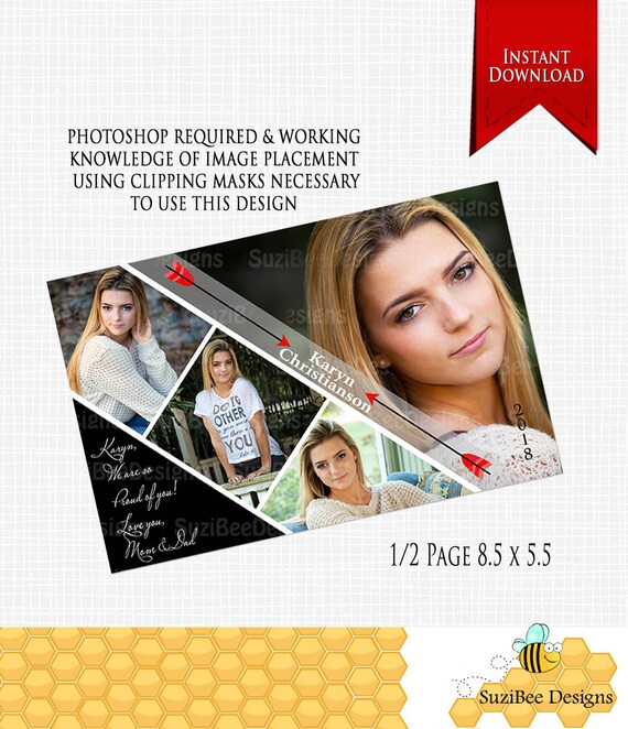 downloadable yearbook ad template half page photoshop half page ad template