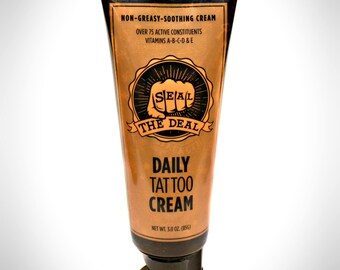Seal The Deal Tattoo Aftercare Cream ® Non greasy formulation | cruelty free | FDA approved company | Hypoallergenic formulation |