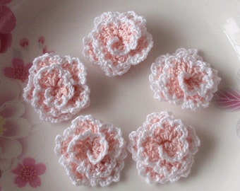 5 Crochet Flowers (Roses) YH-130-02