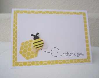 Thank You Bee card, Bee Thank You Card, Thank You card