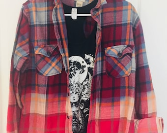 Grunged out upcycled flannel