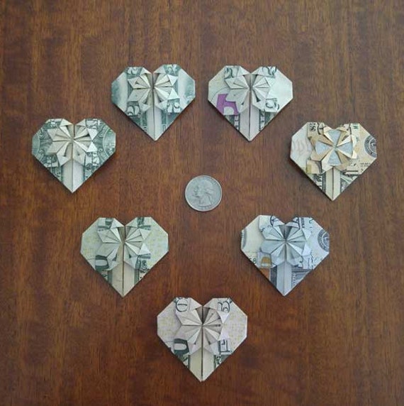 Heart Shape Money Money Origami Heart Mothers Day