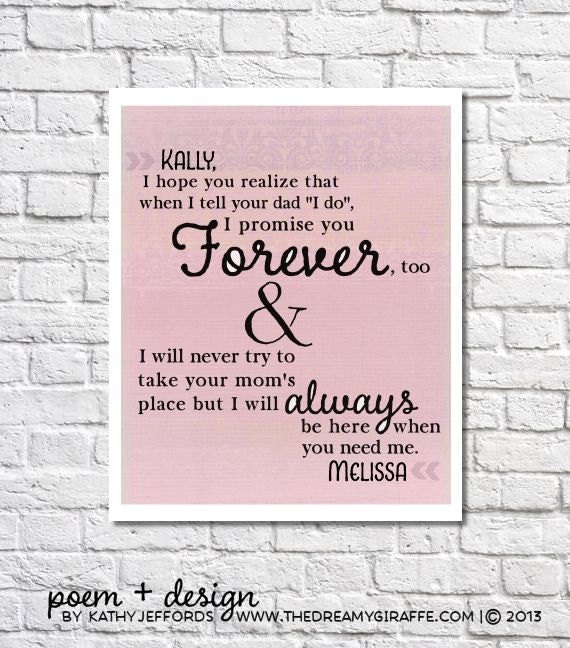 Stepdaughter T Personalized Letter To Stepdaughter Wedding