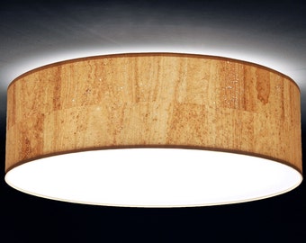 Ceiling lamp, D.40 cm, cork