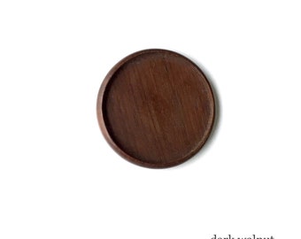 Fine finished NO laser hardwood bezel setting - Walnut - 60 mm cavity - (Z603c-W)