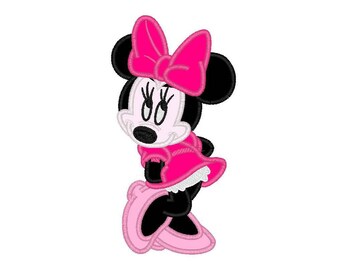 Minnie Full Body applique machine embroidery design- 3 sizes 4x4", 5x7", 6x10"