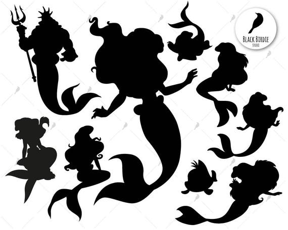 Free Free 200 Little Mermaid Svg Black And White SVG PNG EPS DXF File