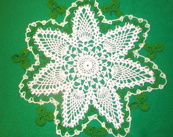 St. Patricks Day Shamrock Doily