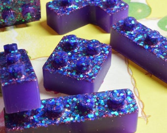 Novelty Lego brick inspired keychain handmade in UK.