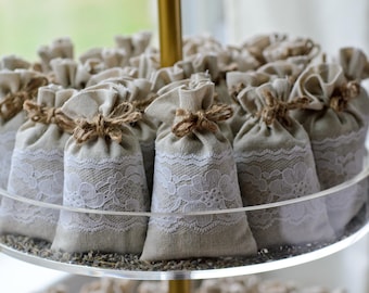 10 Lace Organic Lavender Sachets, Wedding Favors, Bridal Shower, Wedding Shower, Shower Favors, Thank You Gifts, Lavender Sachets, Lavender