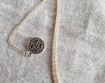 Tibetan Silver Peace Sign Bookmark