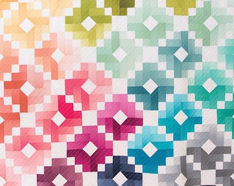 Ombre Gems Quilt Kit - by Quilty Love in Cotton and Steel Pigment Fabrics