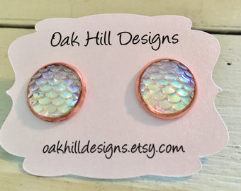 Mermaid scale earrings, mermaid jewelry, clear mermaid earrings, mermaid scale jewelry, clear mermaid scale earrings