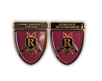 Rushmore inspired Enamel Pins! Punctuality Award & Perfect Attendance, Max Fischer, Bill Murray, Wes Anderson, school award