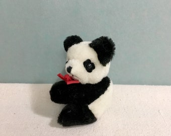 Vintage 80s Clip On Hugger Panda Bear