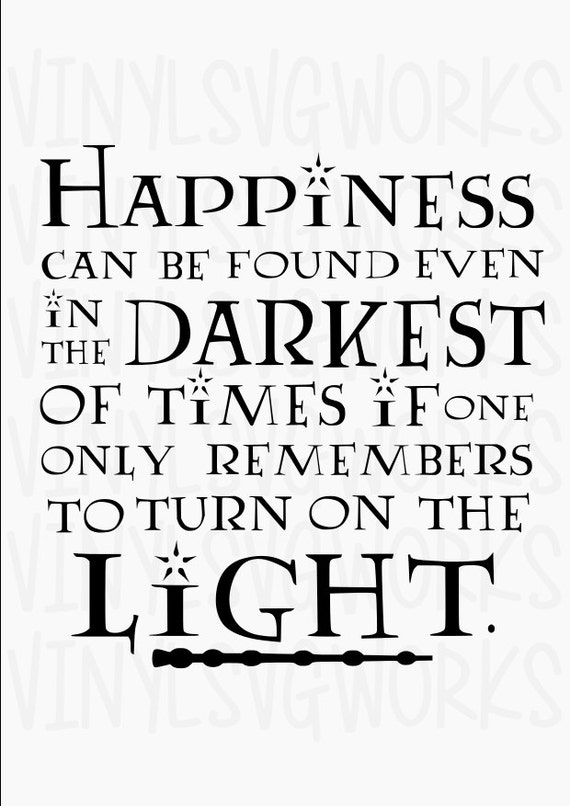 Download Happiness in Dark Harry Potter SVG File