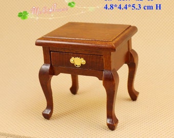 1:12 Scale Dollhouse Miniature End Table Side Stand Night Stand Wood Furniture for Room