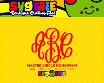 Master Circle SVG Master Circle Monogram Monogram Letters SVG Commercial Free Cricut Files Silhouette Files Digital Cut Files