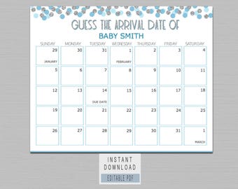 Baby Birthday Predictions Printable Chevron Baby Shower