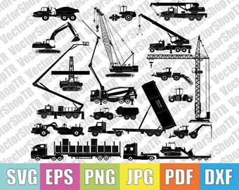 Construction vehicle, excavator svg, clipart, construction vehicle, digger vehicle, digger svg, decal, stencil, vinyl, cut file, iron on,