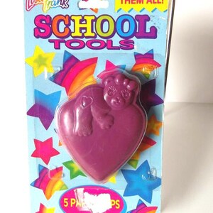 Lisa Frank Teddy Bear on Heart Pencil Sharpener Vintage 90's office school supply NIP