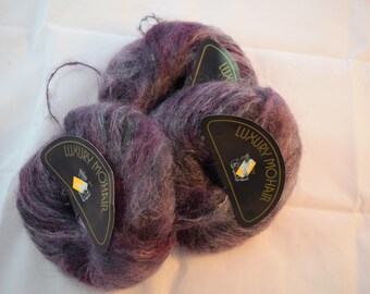 Luxury Mohair blend of purple shades