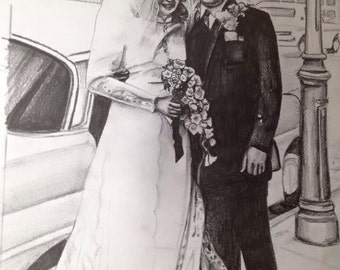 A4 - A3 personalised pencil drawings / portraits.