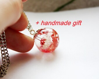 Real moss necklace Botanical Terrarium Real flower Jewelry Resin Moss necklace Nature Dried flowers Pendant Pressed Real plant Woodland Gift