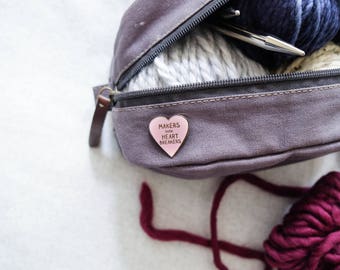Enamel Lapel Pin: Maker Pin Heart