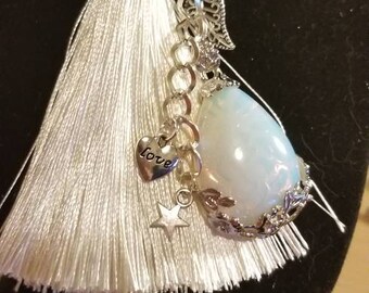 STUNNING Opalite Keychain Purse Charm