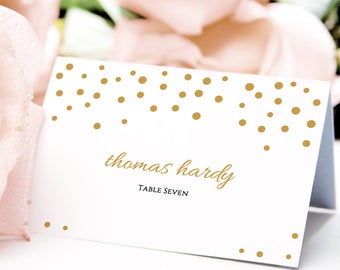 place cards printable template flat and folded escort guest