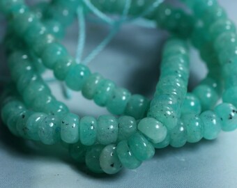 Amazonite (natural) rondelle 6mm, 10 pcs (item ID L03ARN6)