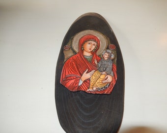 RELIGIOUS WALL HANGING with Mary and Jesus