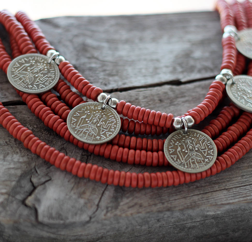 Ukrainian traditional Jewelry Ukrainian multi strand