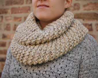 Hand Knit Bulky Infinity Scarf