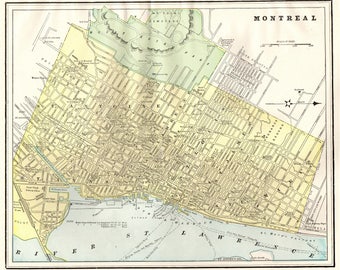 Vintage montreal map | Etsy Vintage montreal map | Etsy