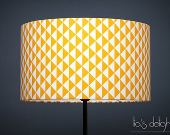 Geometric Drum lampshade scandinavian triangles