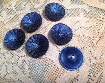 Set of six fancy 60 vintage buttons