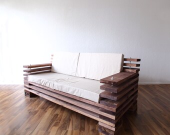 Designer sofa made of wood in your favorite colors