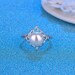 1 piece solid sterling silver ring setting, ring mounting, ring blank without pearl, jewelry DIY, gift DIY