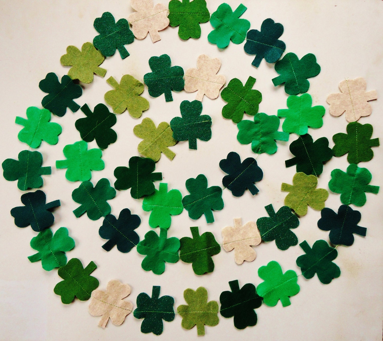 Felt Shamrock Garland
