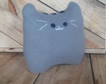 Cat - Cat Stuffed Animal - Cat Plushie - Fat Cat - Cat Pillow - Gray Cat -