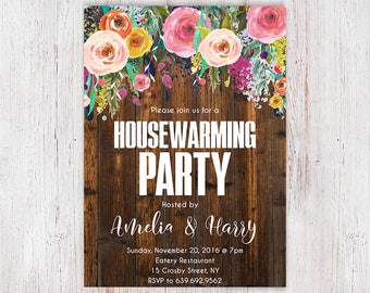 House Warming Party Invitation Home Sweet Rustic Housewarming Printable House Warming Party Invitation Home Sweet Rustic Housewarming Printable