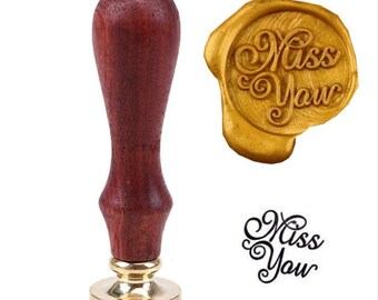 Seal for wax stamp "Miss you" ("miss me you").