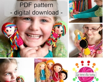 Crochet pattern for a finger puppets DIGITAL DOWNLOAD ONLY