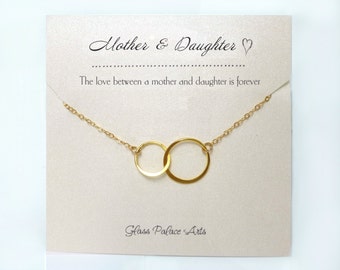 Mother Daughter Necklace Set, From Daughter To Mom Jewelry, Gift For Mom Wedding, Gift For Mother, To Daughter From Mom, Mother of Bride